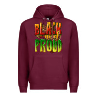 Burgundy black and proud Premium Hoodie - texasbilliewilder