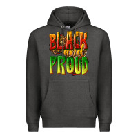 Charcoal Heather black and proud Premium Hoodie - texasbilliewilder