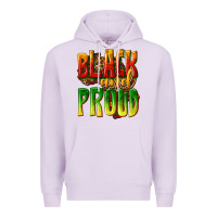 Lilac black and proud Premium Hoodie - texasbilliewilder