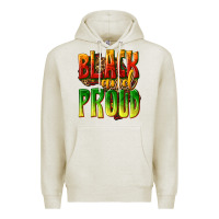 Oatmeal Heather black and proud Premium Hoodie - texasbilliewilder