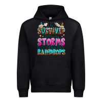 Foreset Green ive survived too many storms to be bothered by raindrops Urban Hoodie - texasbilliewilder