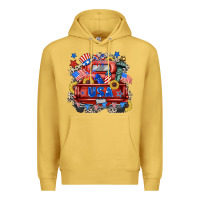 Antique Gold usa truck Premium Hoodie - Zillion Design Studio