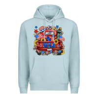 Blue Mist usa truck Premium Hoodie - Zillion Design Studio