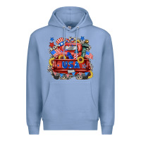 Colony Blue usa truck Premium Hoodie - Zillion Design Studio