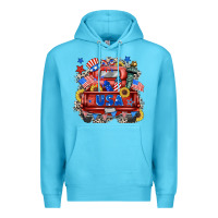 Ocean Blue usa truck Premium Hoodie - Zillion Design Studio