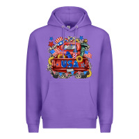 Purple usa truck Premium Hoodie - Zillion Design Studio