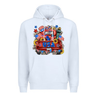 White usa truck Premium Hoodie - Zillion Design Studio