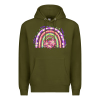 Army Green Easter Floral Spring Rainbow Premium Hoodie - RanaPortraitStore