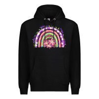 Black Easter Floral Spring Rainbow Premium Hoodie - RanaPortraitStore