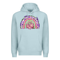 Blue Mist Easter Floral Spring Rainbow Premium Hoodie - RanaPortraitStore