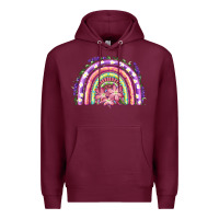 Burgundy Easter Floral Spring Rainbow Premium Hoodie - RanaPortraitStore