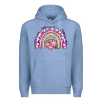 Colony Blue Easter Floral Spring Rainbow Premium Hoodie - RanaPortraitStore