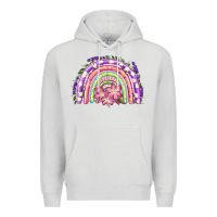 Dove Grey Easter Floral Spring Rainbow Premium Hoodie - RanaPortraitStore