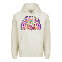Oatmeal Heather Easter Floral Spring Rainbow Premium Hoodie - RanaPortraitStore