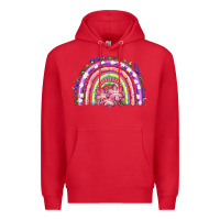 Red Easter Floral Spring Rainbow Premium Hoodie - RanaPortraitStore