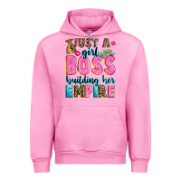 Fuchsia Pink just a girl boss building her empire Urban Hoodie - texasbilliewilder
