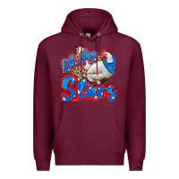 Burgundy oh my stars chicken Premium Hoodie - Zillion Design Studio