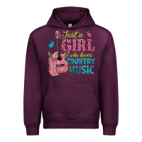 Mauve Wine just a girl who loves country music Urban Hoodie - texasbilliewilder