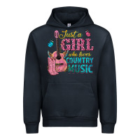 Navy just a girl who loves country music Urban Hoodie - texasbilliewilder
