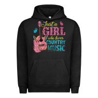 Pigment Black just a girl who loves country music Urban Hoodie - texasbilliewilder