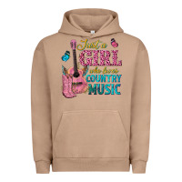 Pigment Burro just a girl who loves country music Urban Hoodie - texasbilliewilder