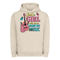 Pigment French Oak just a girl who loves country music Urban Hoodie - texasbilliewilder