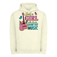 Pigment Pistachio just a girl who loves country music Urban Hoodie - texasbilliewilder