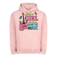 Pigment Salmon just a girl who loves country music Urban Hoodie - texasbilliewilder