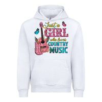 White just a girl who loves country music Urban Hoodie - texasbilliewilder