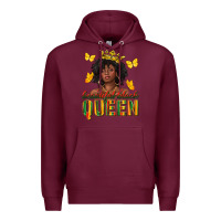 Burgundy beautiful black queen Premium Hoodie - texasbilliewilder