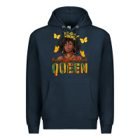 Navy beautiful black queen Premium Hoodie - texasbilliewilder