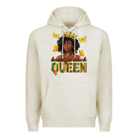 Oatmeal Heather beautiful black queen Premium Hoodie - texasbilliewilder