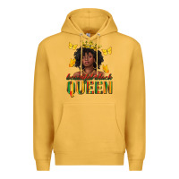 Mustard beautiful black queen Premium Hoodie - texasbilliewilder