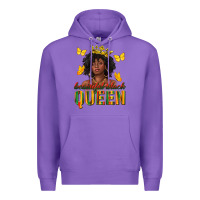 Purple beautiful black queen Premium Hoodie - texasbilliewilder