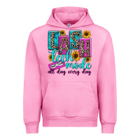 Fuchsia Pink lash tech mode all day every day Urban Hoodie - texasbilliewilder