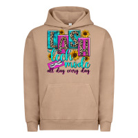 Pigment Burro lash tech mode all day every day Urban Hoodie - texasbilliewilder