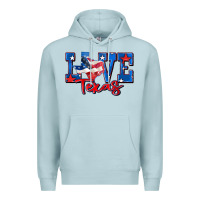 Blue Mist love texas map Premium Hoodie - Zillion Design Studio