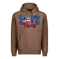 Chestnut love texas map Premium Hoodie - Zillion Design Studio