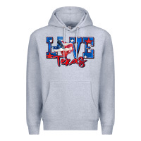 Heather Grey love texas map Premium Hoodie - Zillion Design Studio