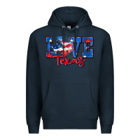 Navy love texas map Premium Hoodie - Zillion Design Studio