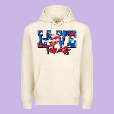 Love Texas Map Premium Hoodie Designed By Zillion Design Studio