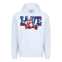 White love texas map Premium Hoodie - Zillion Design Studio
