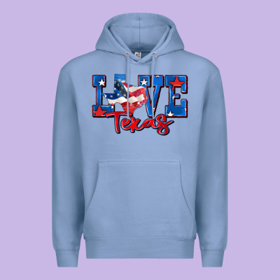 Love Texas Map Premium Hoodie Designed By Zillion Design Studio