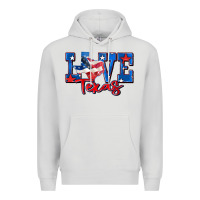 Dove Grey love texas map Premium Hoodie - Zillion Design Studio