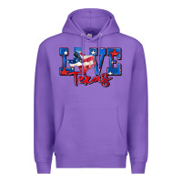 Purple love texas map Premium Hoodie - Zillion Design Studio