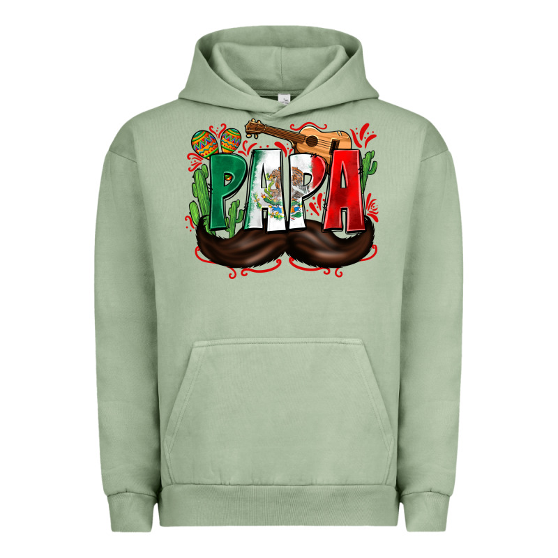 Papa Mexico Urban Hoodie by Zillion Design Studio | Teevron