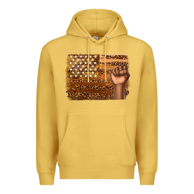 American Melanin Flag Premium Hoodie by texasbilliewilder | Teevron