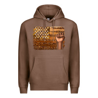 Chestnut American melanin flag Premium Hoodie - texasbilliewilder