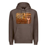 Coffee American melanin flag Premium Hoodie - texasbilliewilder