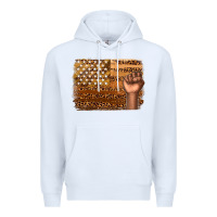White American melanin flag Premium Hoodie - texasbilliewilder